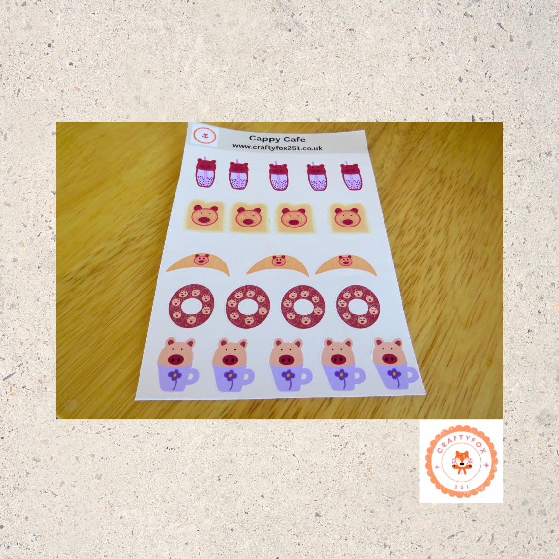 Capybara Cafe Sticker Sheet