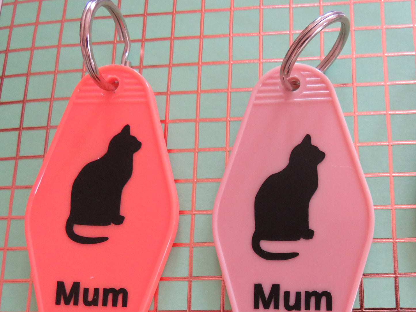 Hotel Cat Mum Keyrings Sublimated
