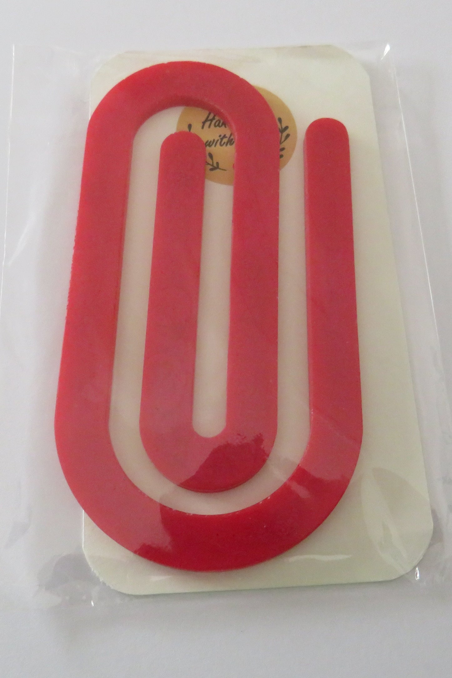 Resin Paper Clips Matt Bright Red