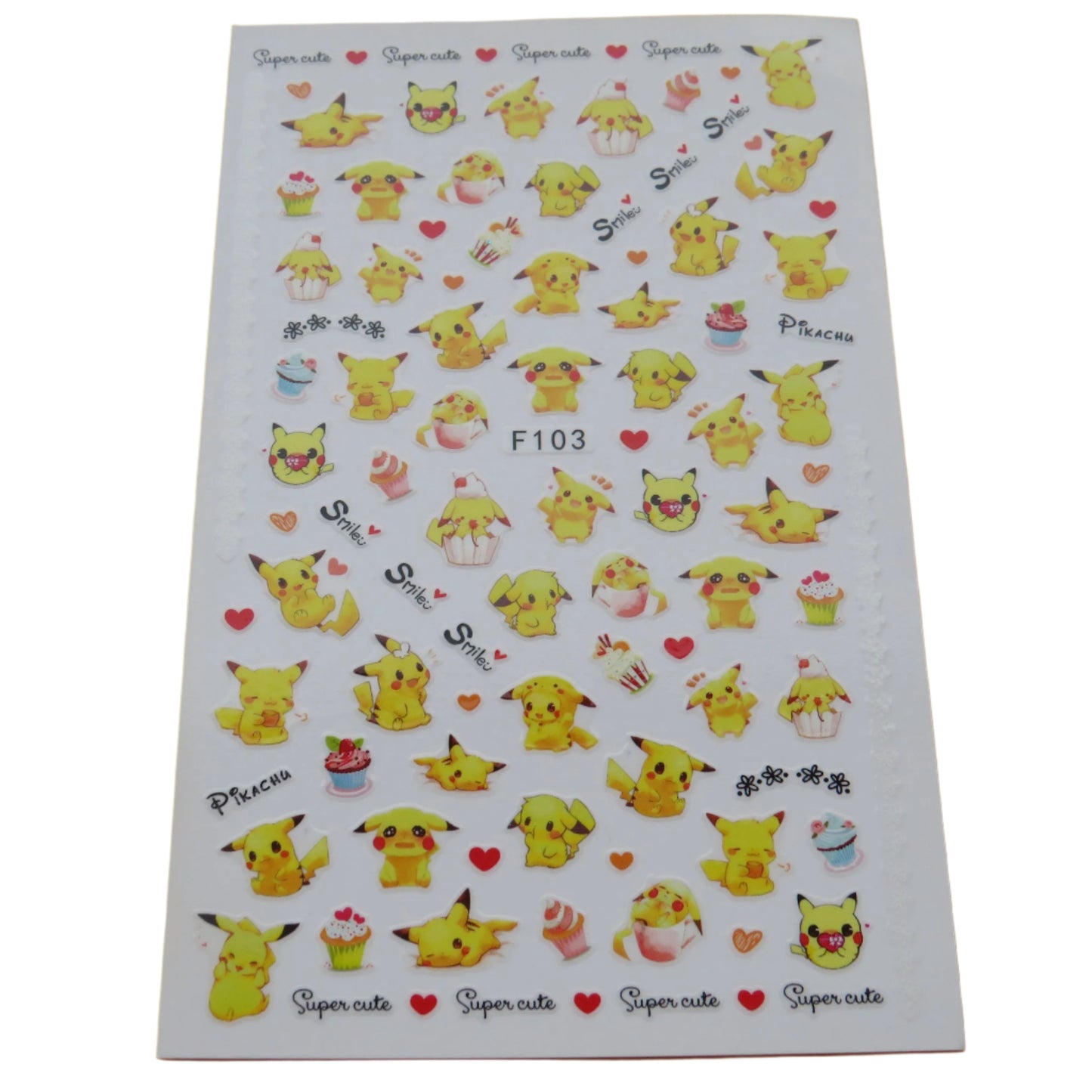 Pikachu Nail Art Stickers