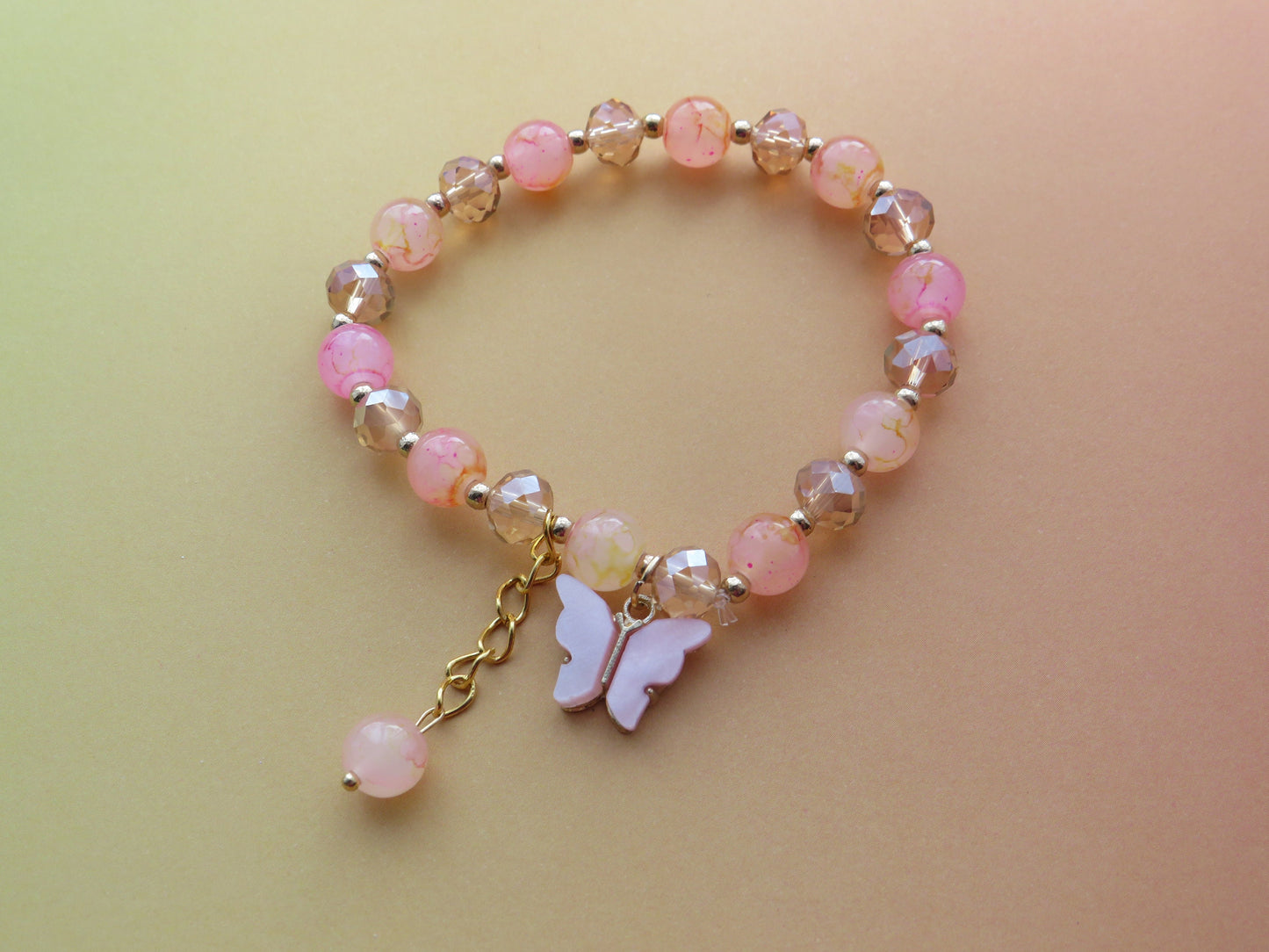 New Pink Butterfly Bracelet