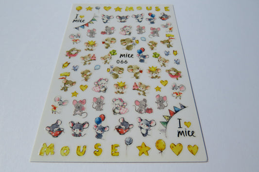 Mouse Nail Art Stickers