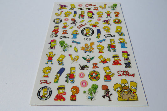 Simpsons Nail Stickers