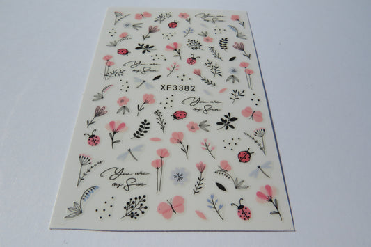 Flowers Nail Art Stickers