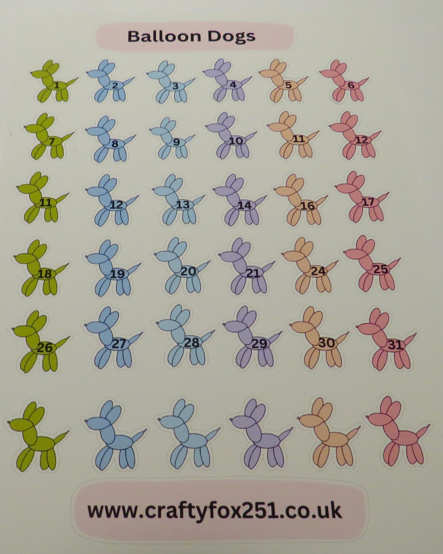 Dogs Sticker Journal Sheet