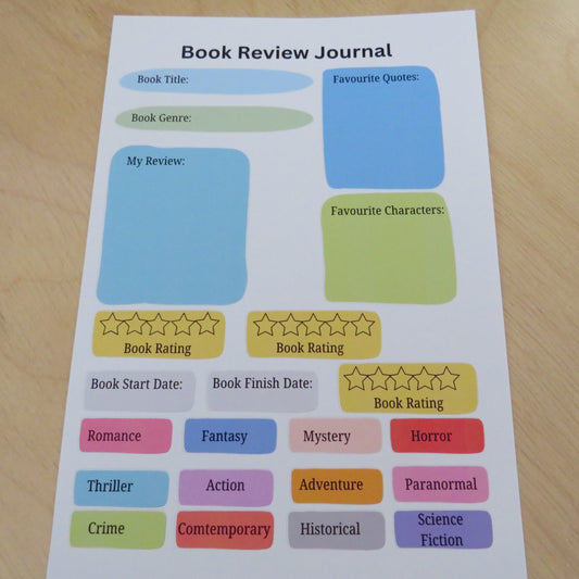 Book Review Sticker Sheet