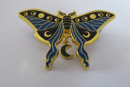 Moth Pin Blue or White