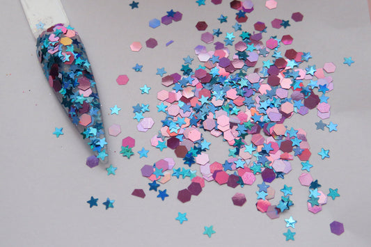 Angel Hexagon Chunky Glitter