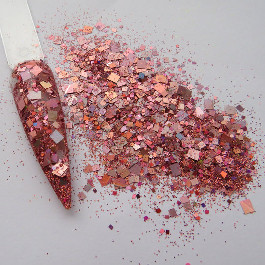 Blush Square Glitter Mix