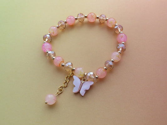 New Pink Butterfly Bracelet