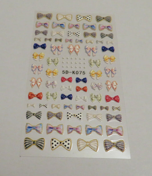 5D Bows Nail Stickers