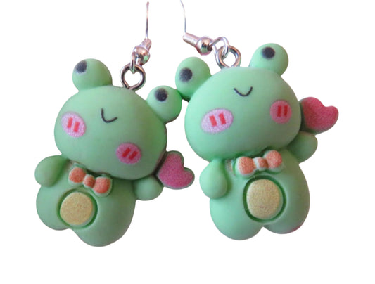Heart Frog Earrings